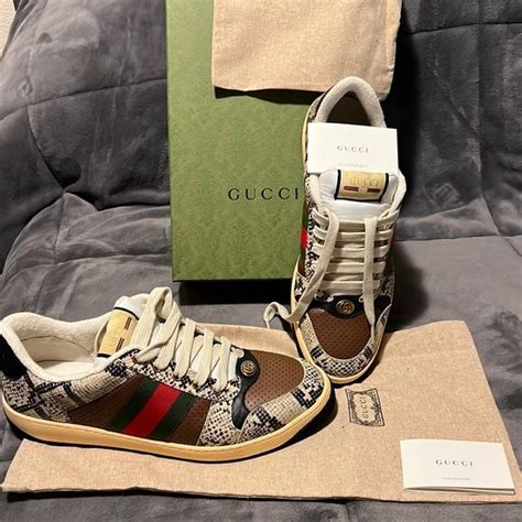 mens gucci snakeskin shoes|gucci boots snake bottom.